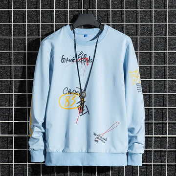 Men's Sweatshirt Crew Neck Youth Student Long Sleeve T-shirt