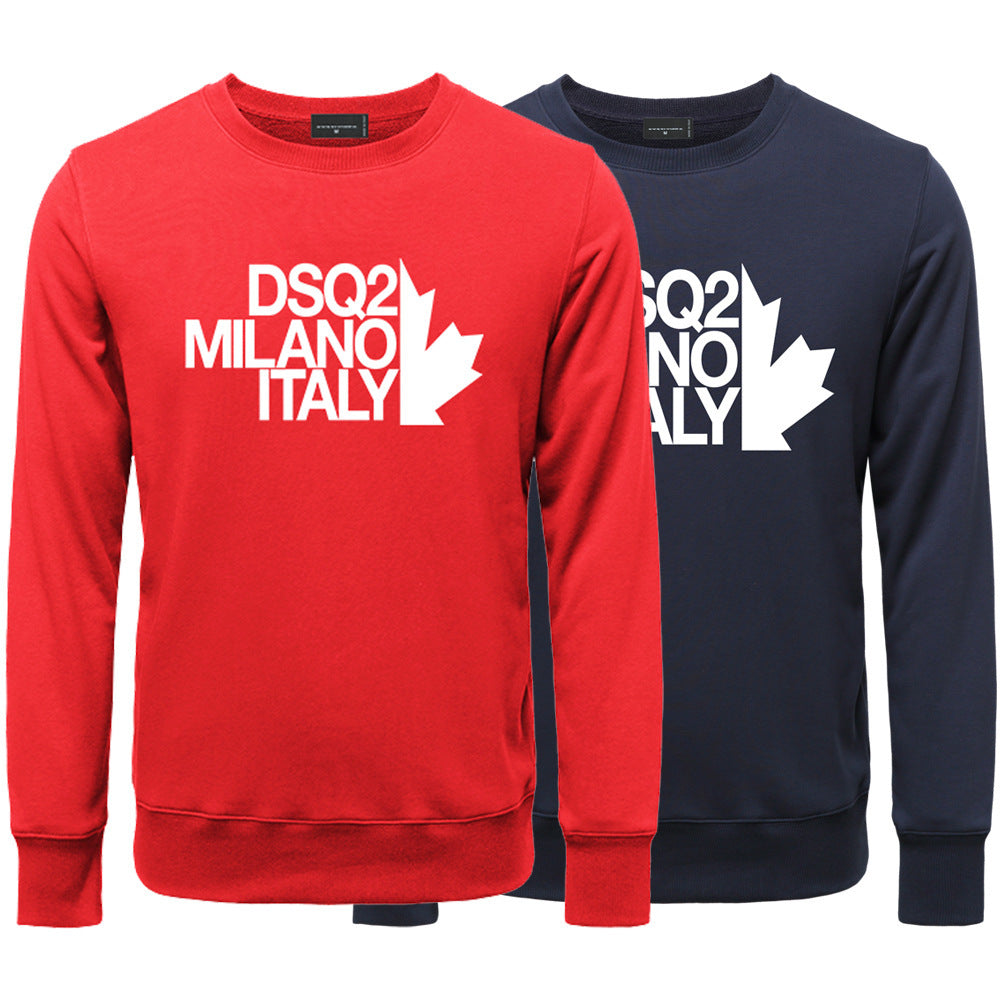 Men's Fashion Sports And Leisure Loose Round Neck Long Sleeve Top