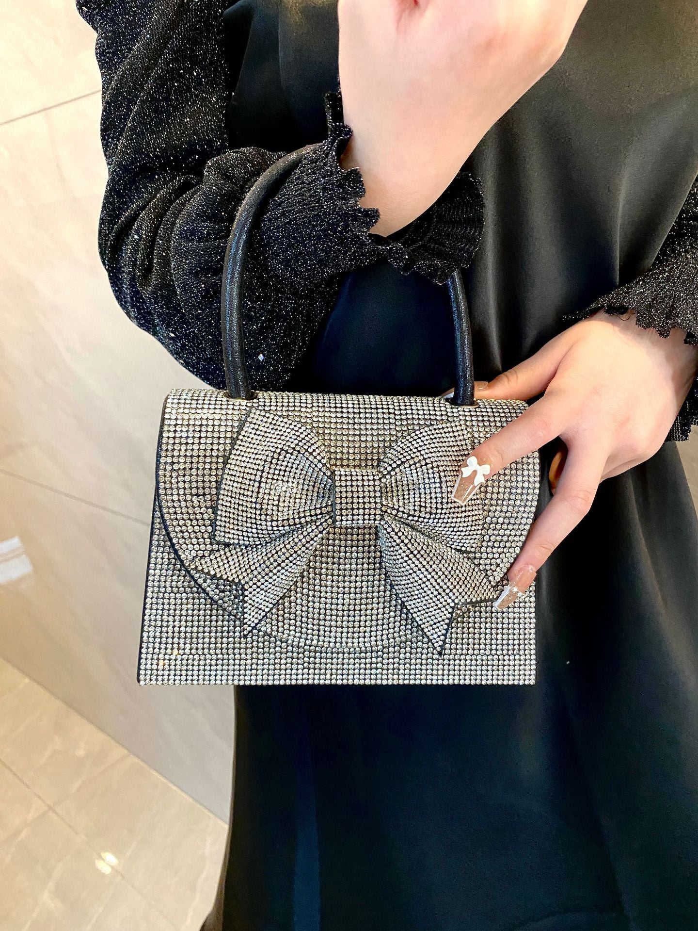 European And American Entry Lux Rhinestone Bag Portable