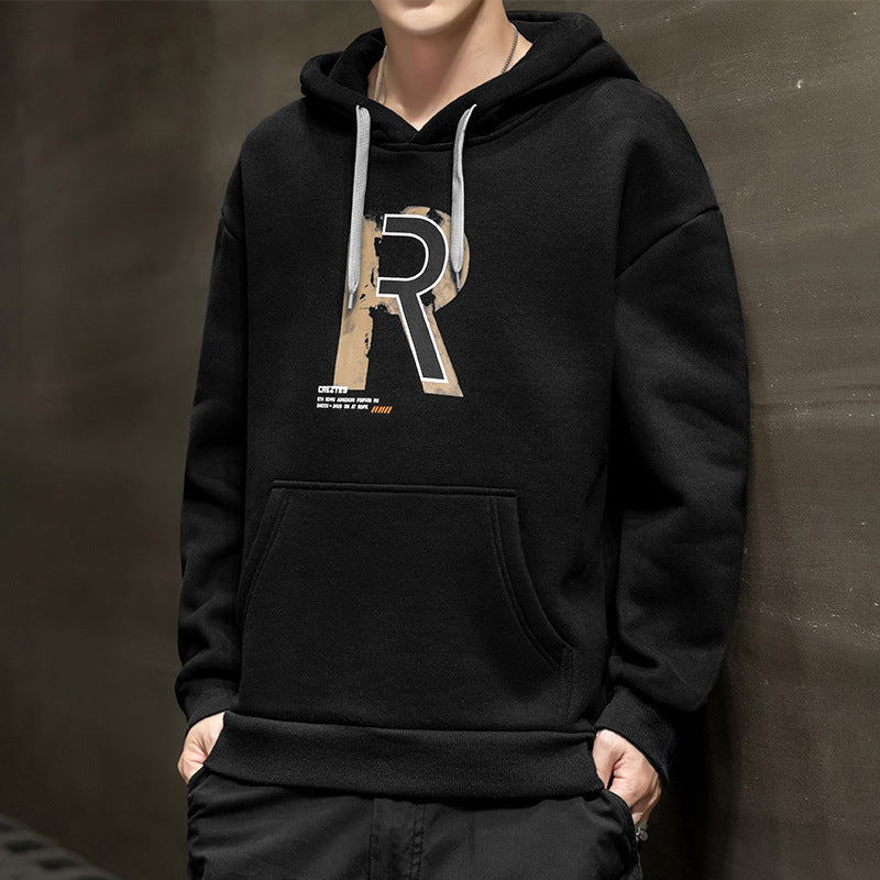 Men's Hooded Long Sleeve Sweatshirt Jacket