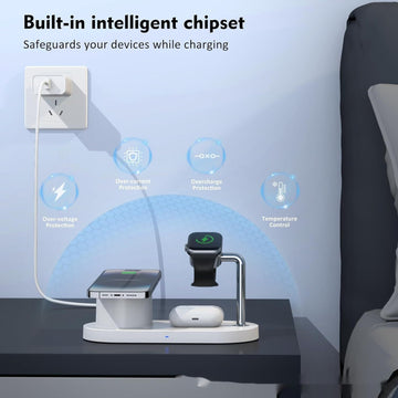 Three-in-one Vertical Magnetic Wireless Portable Wireless Charger