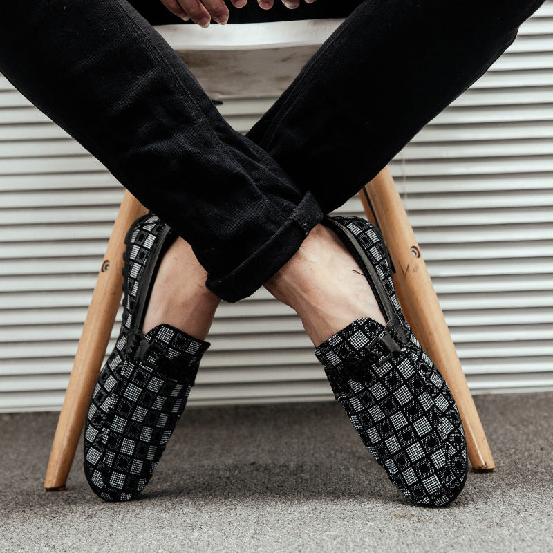 Men's leather shoes with soft soles