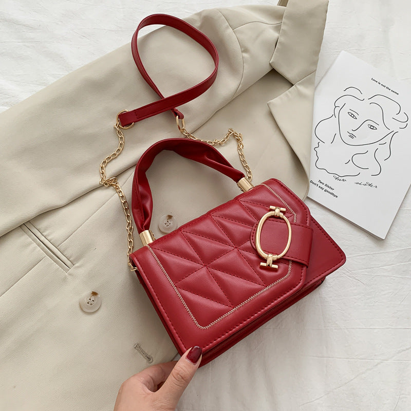 Fashion Portable Small Square Bag With Chain Shoulder