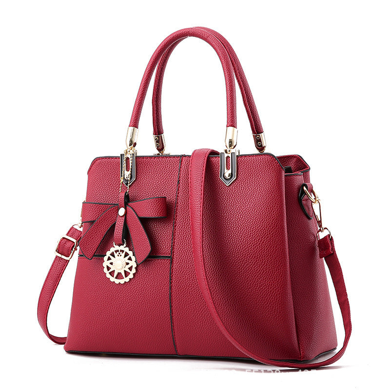 Women's contrast color handbag shoulder bag