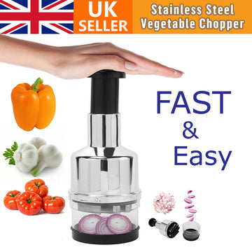Vegetable Food Chopper, Salad Fruit Vegetable Food Chopper Slicer Peeler Manual Hand Press Garlic Onion Cutter Processor Slicer
