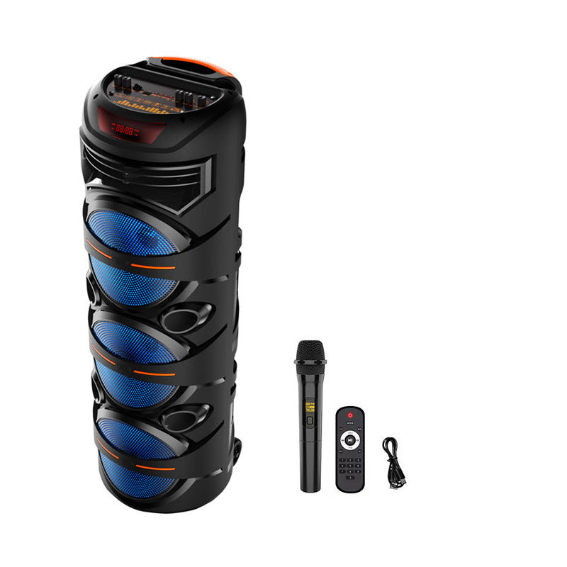 Stage Lights Bluetooth Speaker Home Wireless Microphone Portable