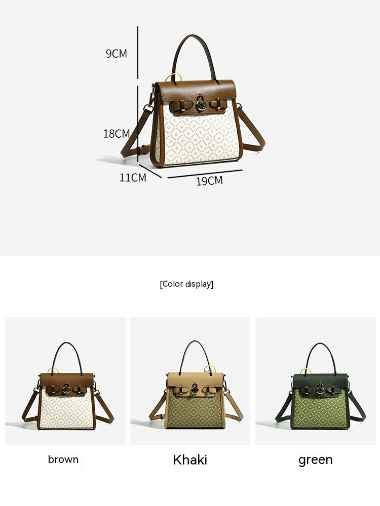 Spring High-grade Fashion Portable Temperament Printed Shoulder Messenger Bag