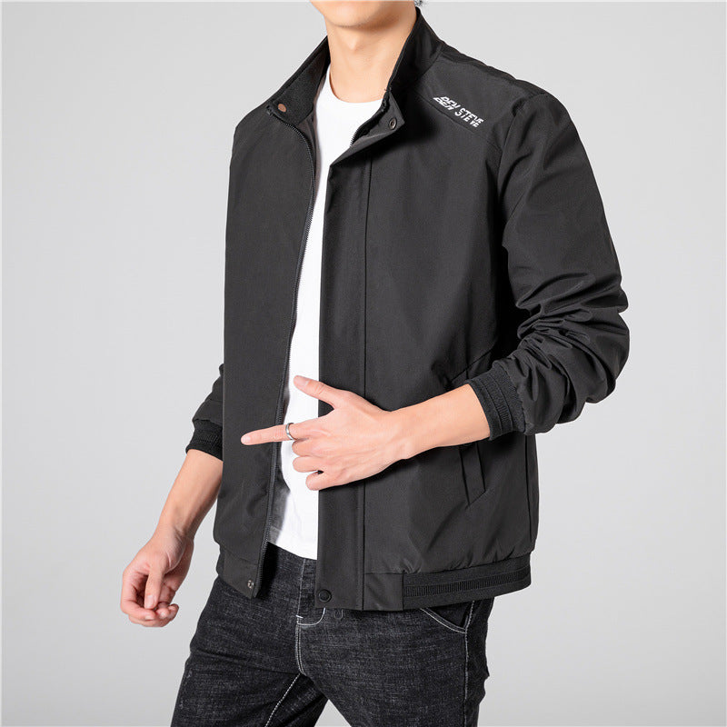 Men's Shirt Stand Collar Large Size Loose Youth Jacket