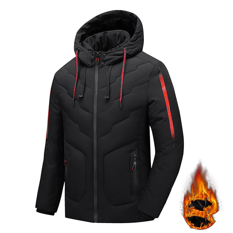Men's Cotton Coat Men's Mid-length Thickening