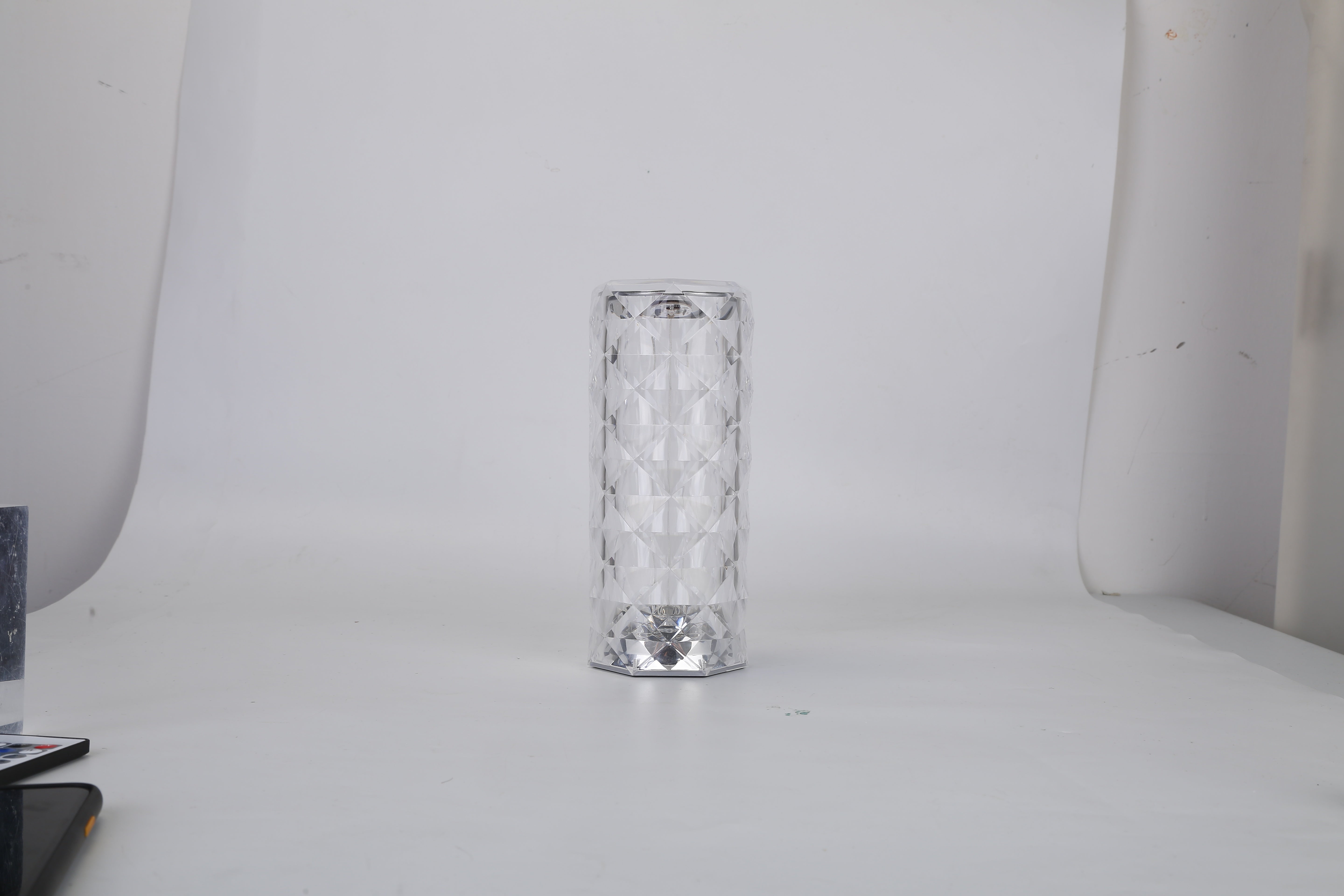 Crystal Diamond Rose Table Lamp Dimmable Remote Touch Control Beside LED Night Light Rechargeable 16 Color Change Atmosphere Bar Lamp