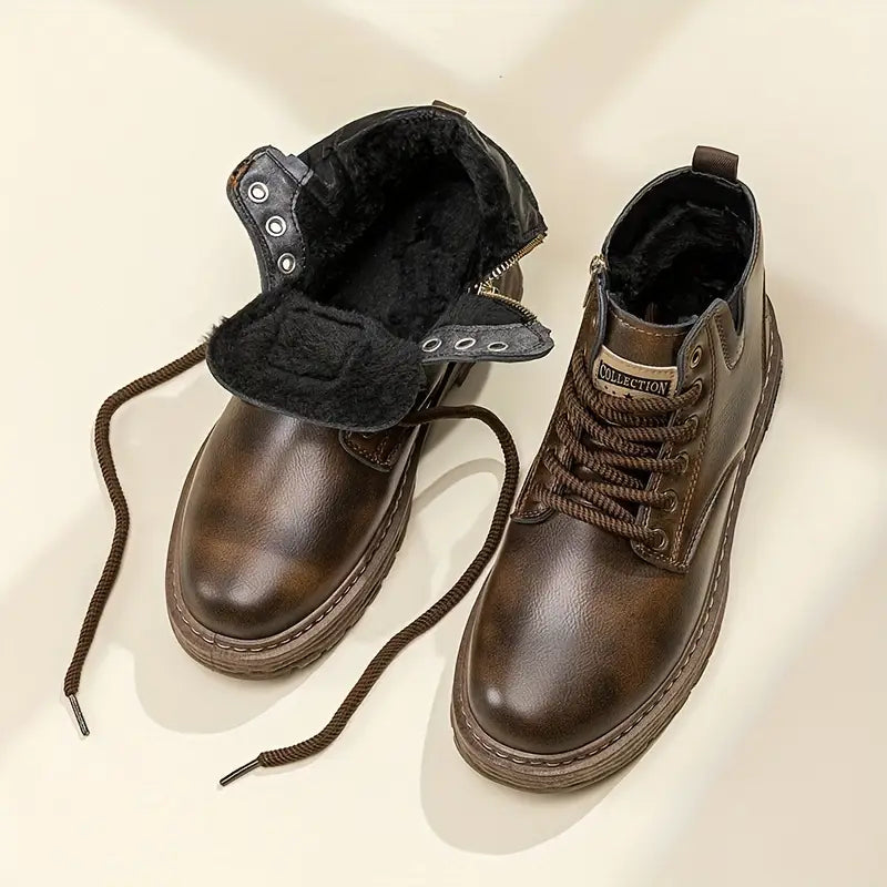 Retro British Style Work Ankle Boots Male