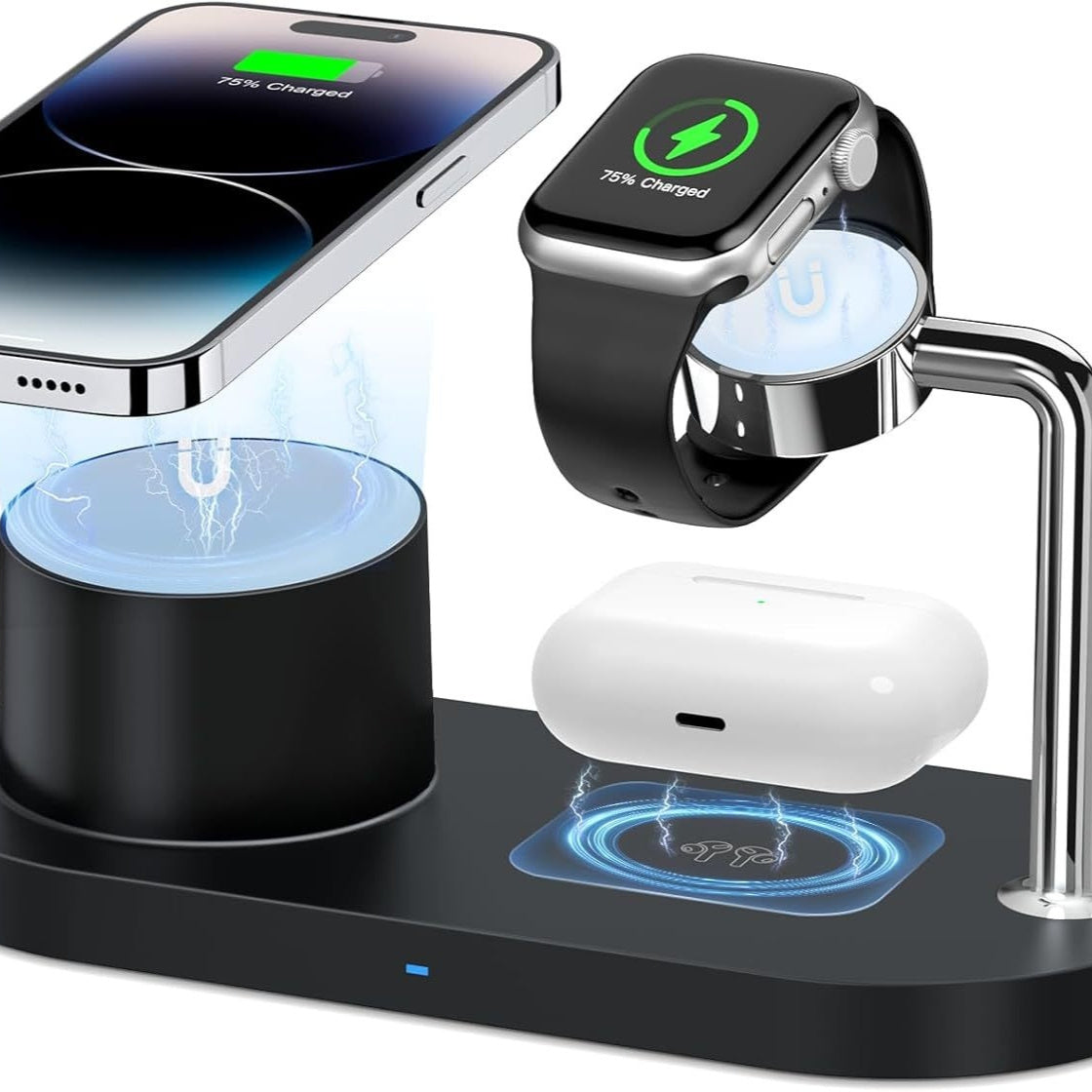 Three-in-one Vertical Magnetic Wireless Portable Wireless Charger