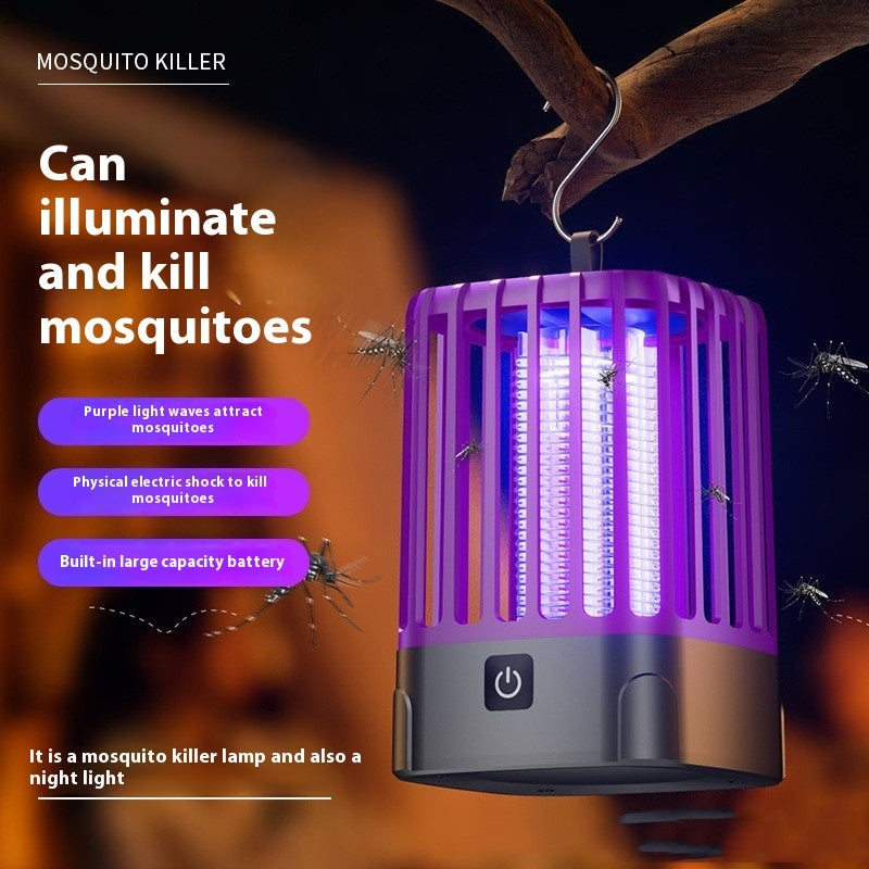 Electric Shock Mosquito Killing Lamp Household Outdoor Camping Portable