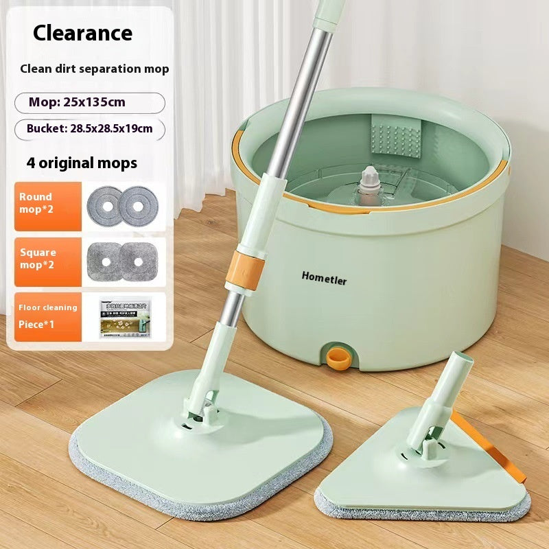 Hand Free Rotating Mop For Cleaning Sewage Separation, Flat