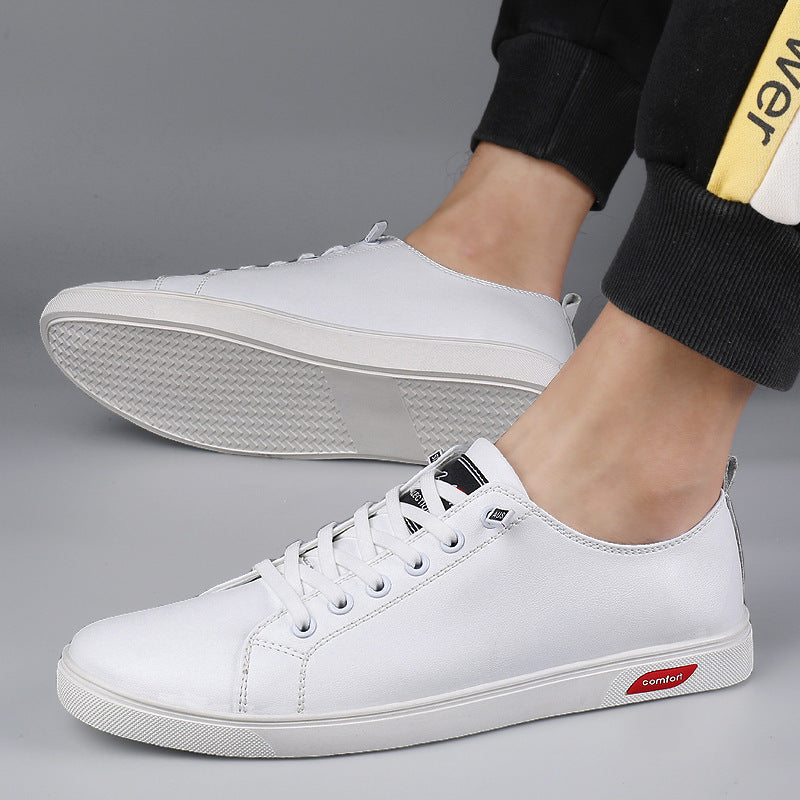 Men's Flat Low-top Cowhide Casual Leather Shoes
