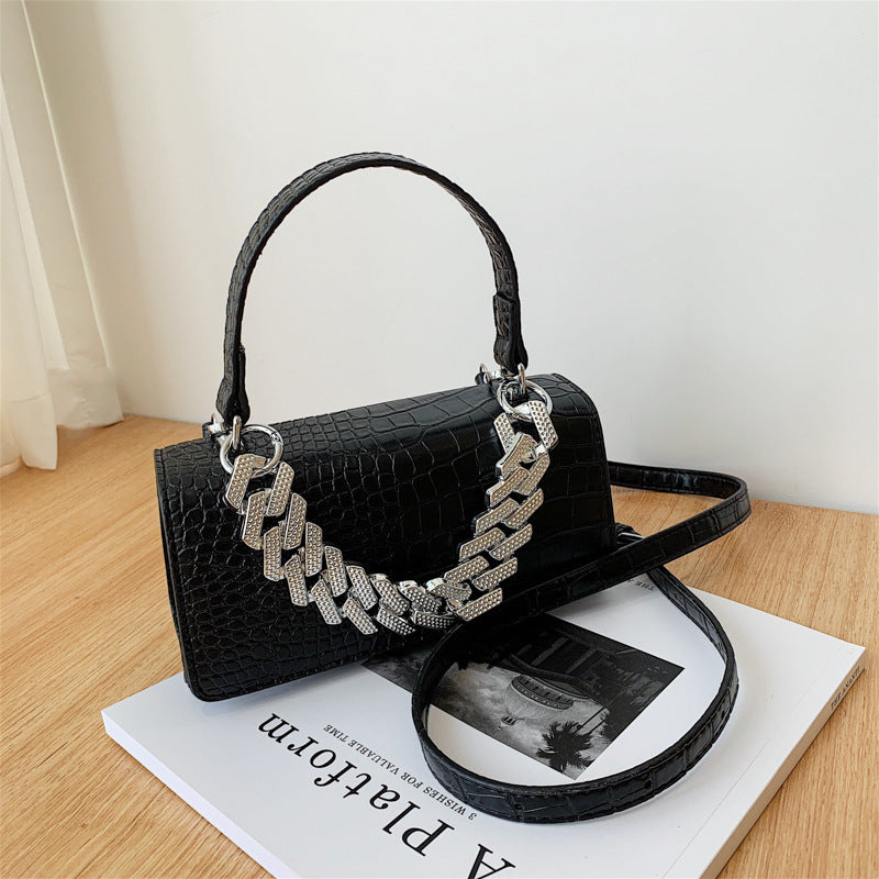 One Shoulder Messenger Portable Stone Pattern Small Square Bag