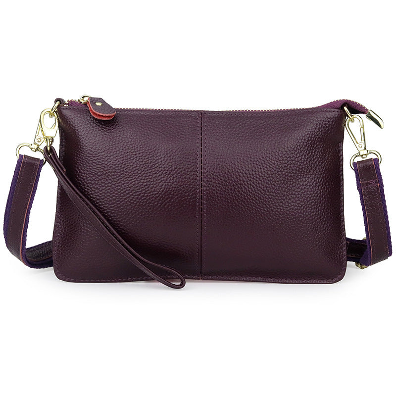 Cowhide ladies shoulder messenger bag