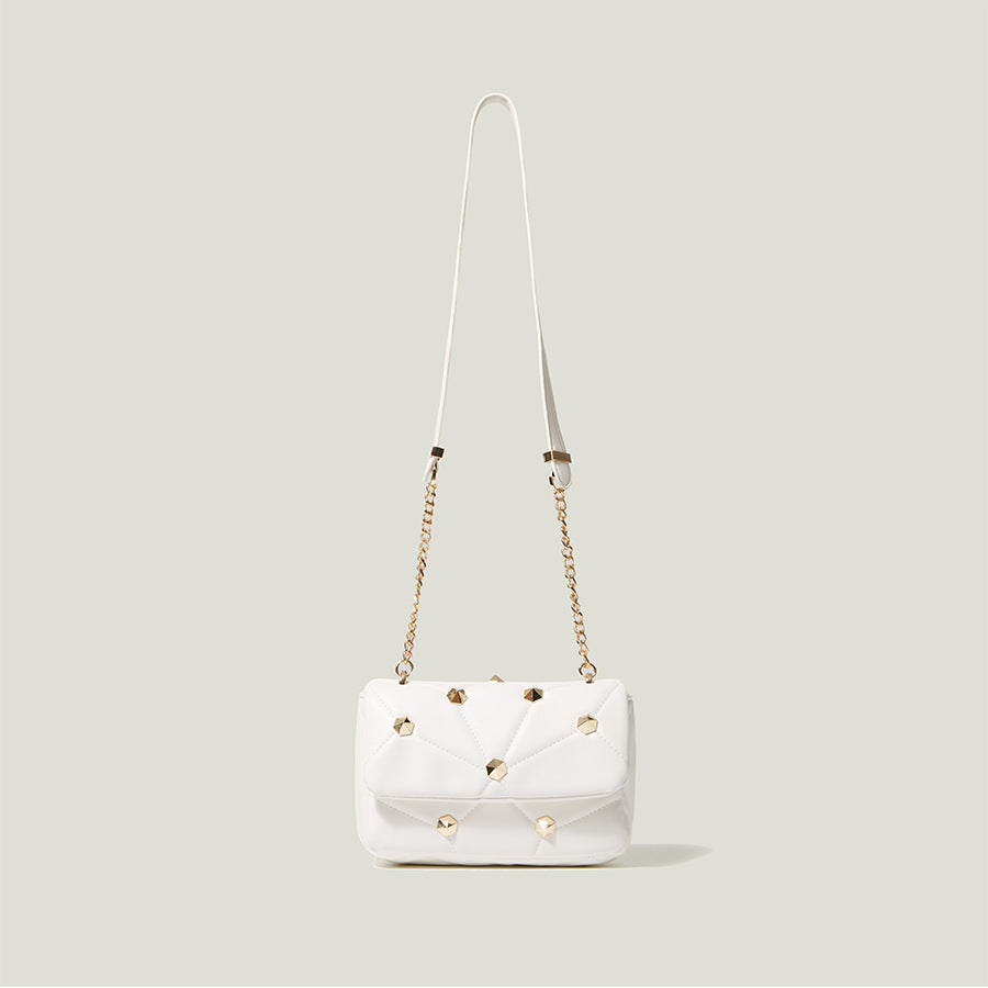 Stitched One-shoulder Diamond Handbag