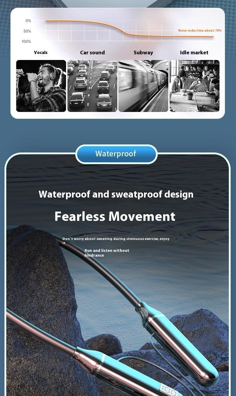 Neck Hanging Large Power G09 Digital Display Wireless Bluetooth Headset