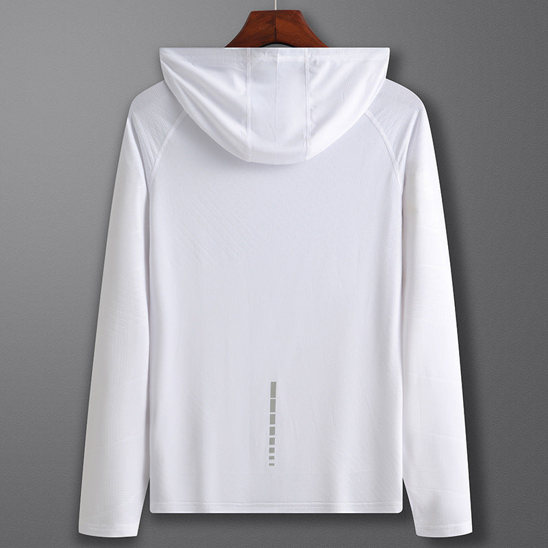 Men's Long-sleeved Hooded Sports T-shirt Sun-proof Sweater