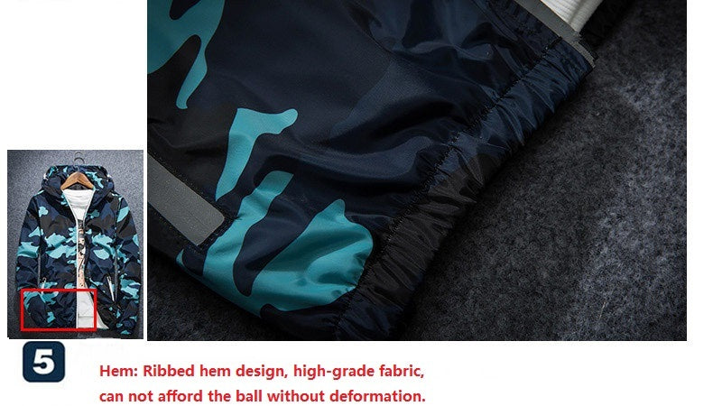 Covrlge Men Jacket Fashion Spring Men Brand Camouflage Jackets Casual Mens Coat Men's Hooded Luminous Zipper Coats MWJ011