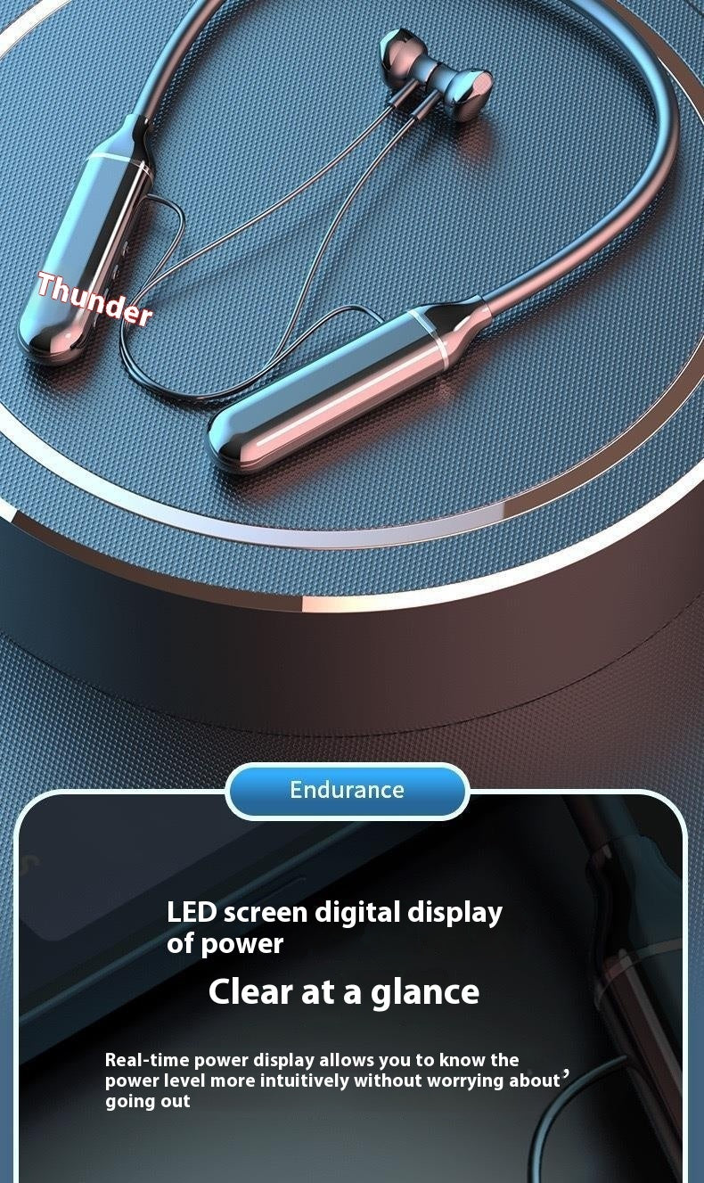 Neck Hanging Large Power G09 Digital Display Wireless Bluetooth Headset