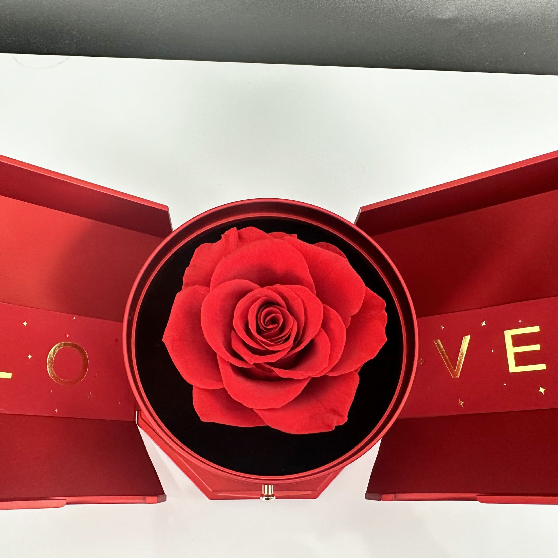 Creative Double Open Rose Gift Box Drawer Jewelry Box