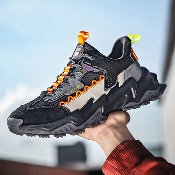 Fashion mesh stitching casual shoes