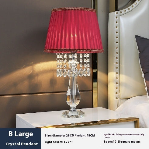 Fashionable Crystal Dimming Remote Control Desk Lamp Lighting
