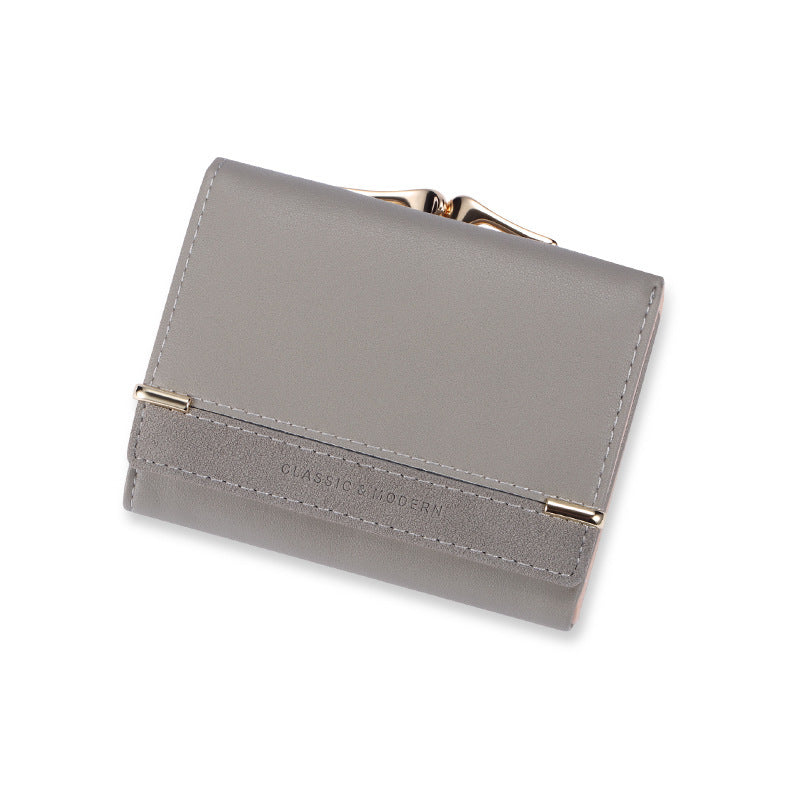 Vintage Women's Short Frosted Korean Version Zero Wallet