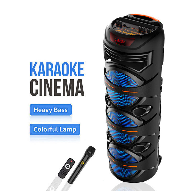 Stage Lights Bluetooth Speaker Home Wireless Microphone Portable