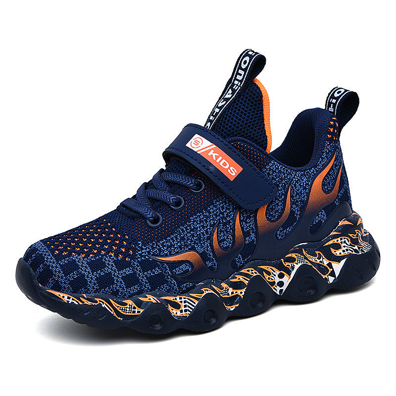 Mesh Woven Breathable Flame Wave Sneaker Boy