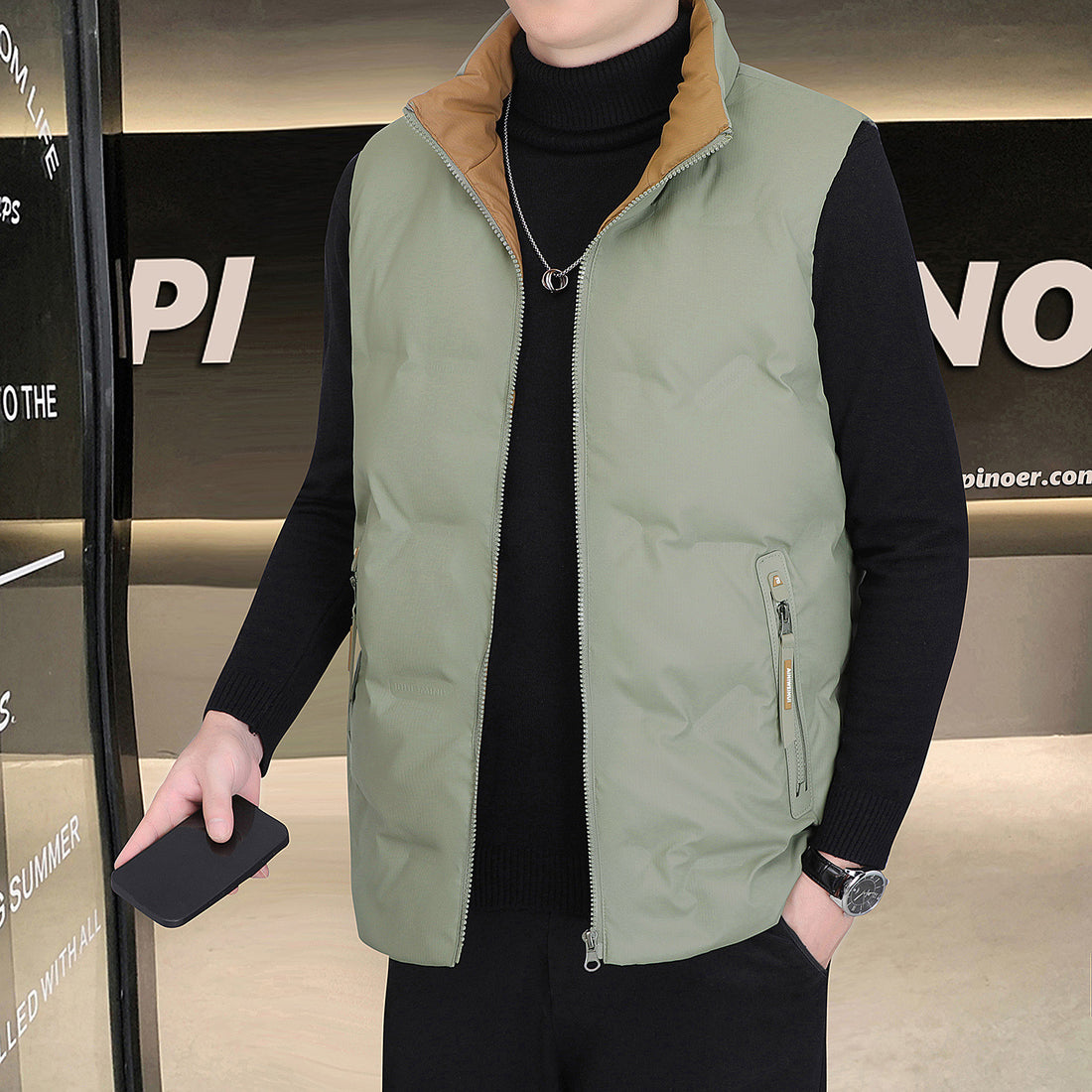 Down Vest Coat Men's Warm Down Jacket