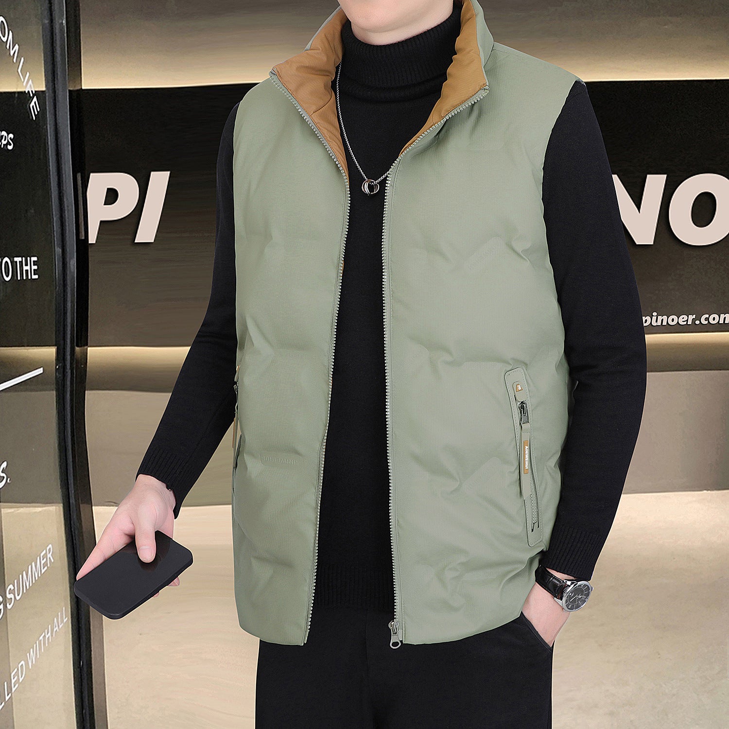 Down Vest Coat Men's Warm Down Jacket