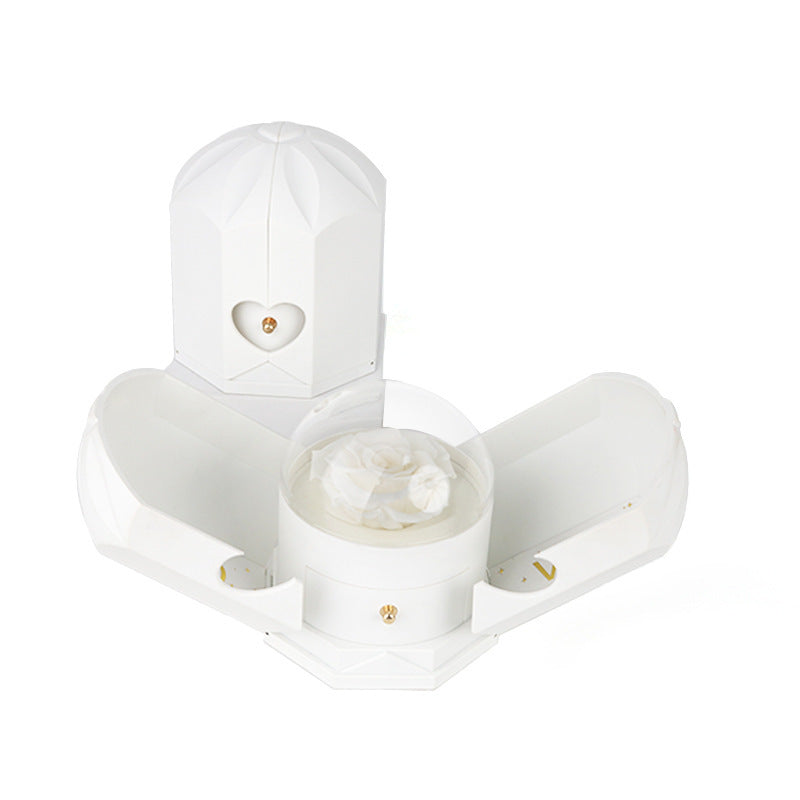 Creative Double Open Rose Gift Box Drawer Jewelry Box