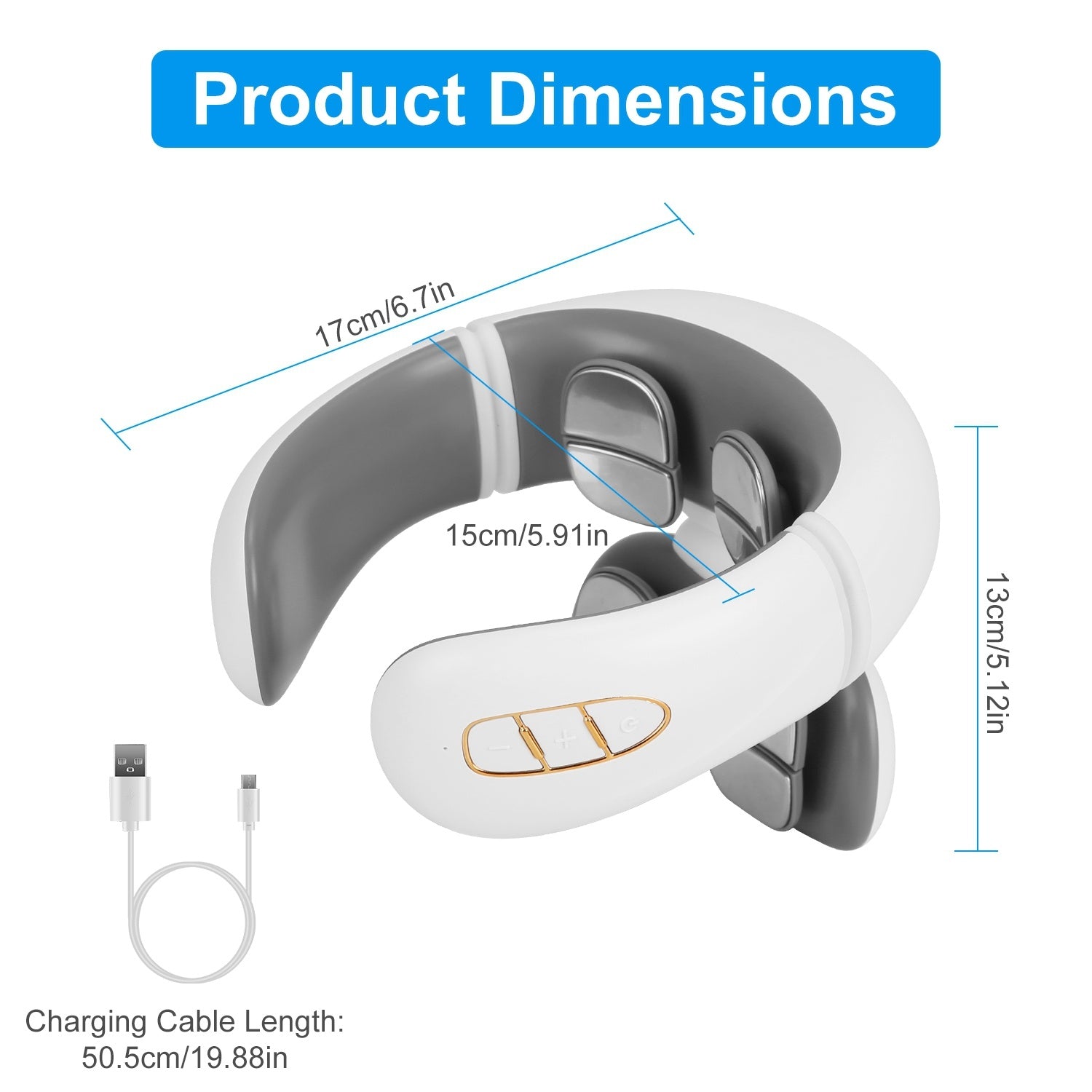 1 Set 8 Head EMS Neck Massager With Heat Cordless Cervical Neck Massager EMS Neck Massager With 6 Modes 15 Intensity Levels Remote Control