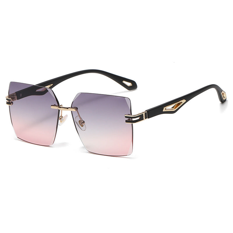 European And American Frameless Trimming Sunglasses Fashion