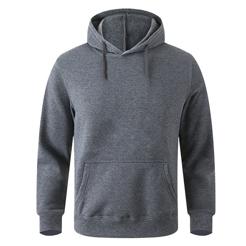 Solid Color Hooded Pullover Men's Sweater