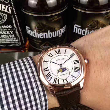 Watch factory selling hot new day and night star full automatic mechanical belt leisure men's Watch