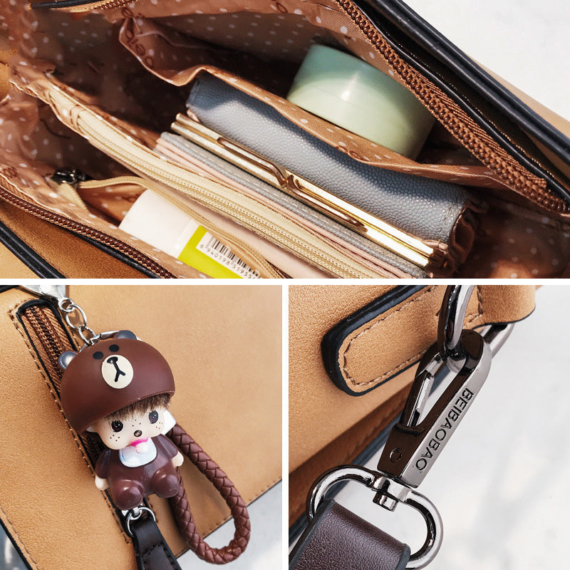 Simple diagonal small square bag