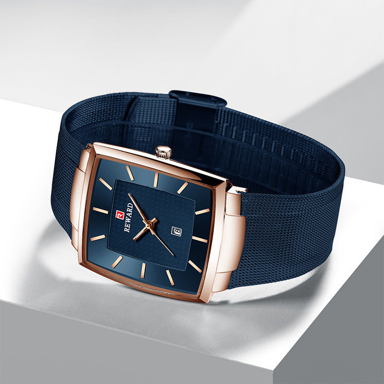 Square personality business men's watch