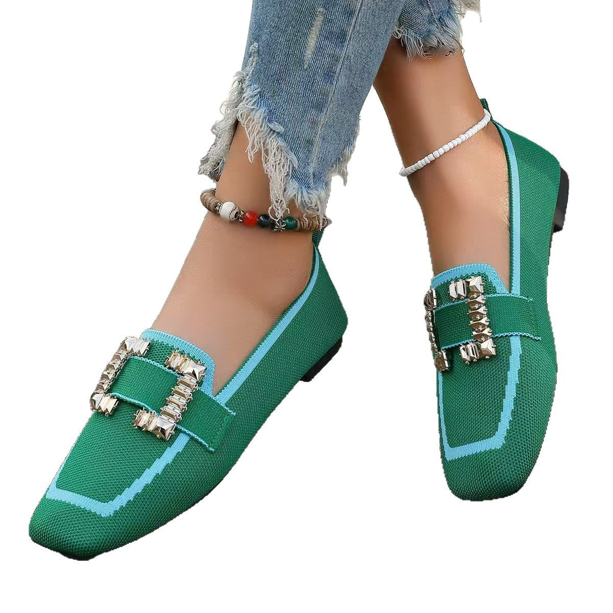 Vintage Suede Round Head Spring Loafers Gommino