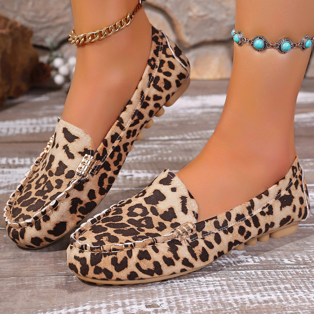 Flat Slip-on Women's Shoes Loafers Big Women's Shoes