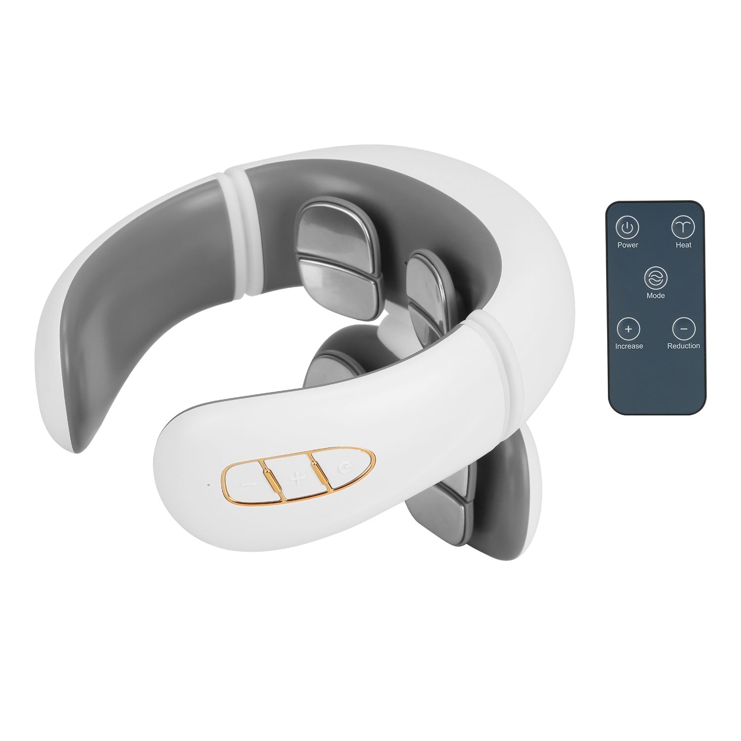 1 Set 8 Head EMS Neck Massager With Heat Cordless Cervical Neck Massager EMS Neck Massager With 6 Modes 15 Intensity Levels Remote Control