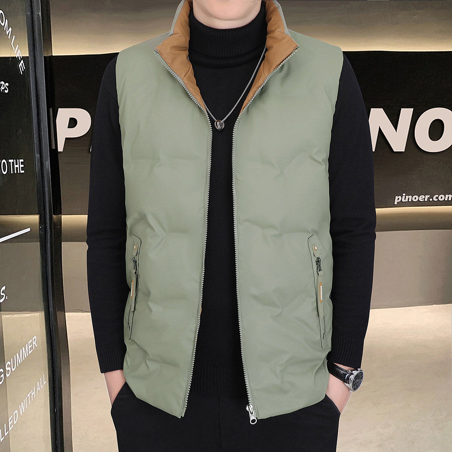 Down Vest Coat Men's Warm Down Jacket