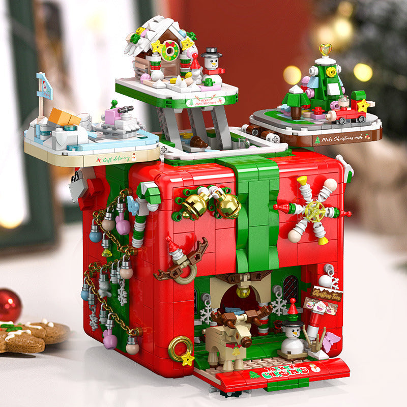 Christmas Organ Box Christmas Tree Music Box Creative Building Blocks Toys