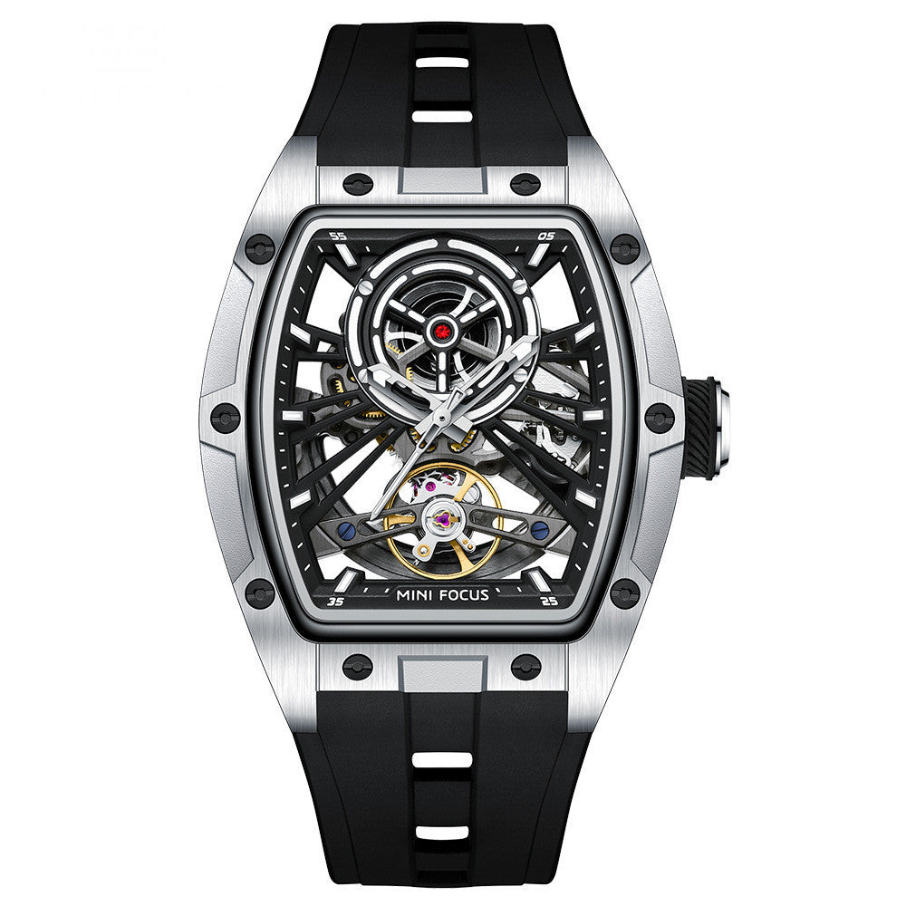 Men's Steel Case Full Hollow Automatic Mechanical Watch