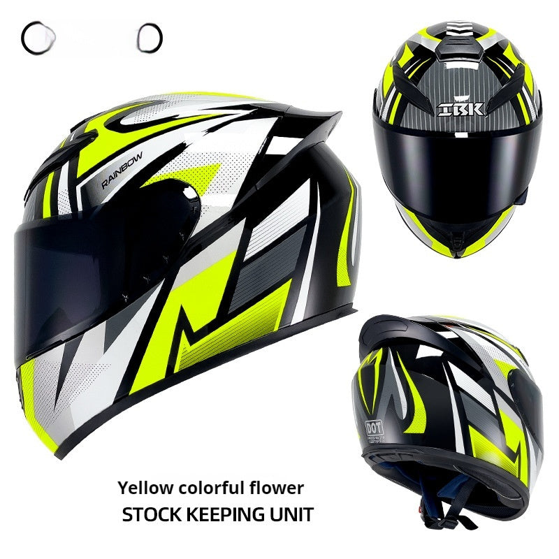 Winter Personality Motorcycle Helmet Four Seasons Knight Bluetooth Locomotive Full Face Helmet