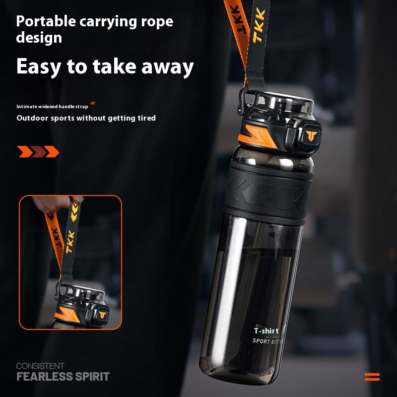 Summer New Large Capacity Sports Cup One-click Bounce Cover Plastic Cup