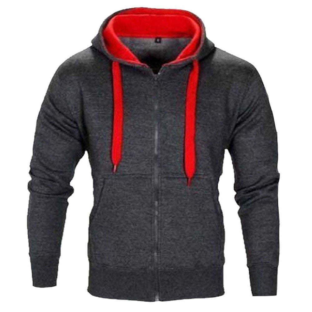 New Men's Casual Sweater Coat Sports Hooded Zipper Shirt